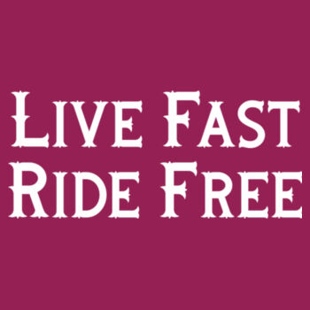 Live Fast Ride Free Womens hoodie Design